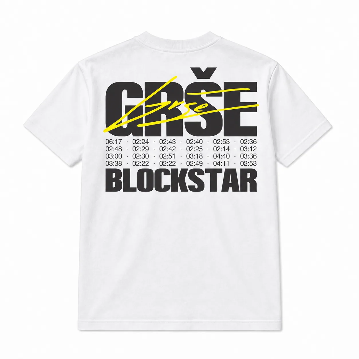 GRŠE Blockstar — bijela / žuta na modelu
